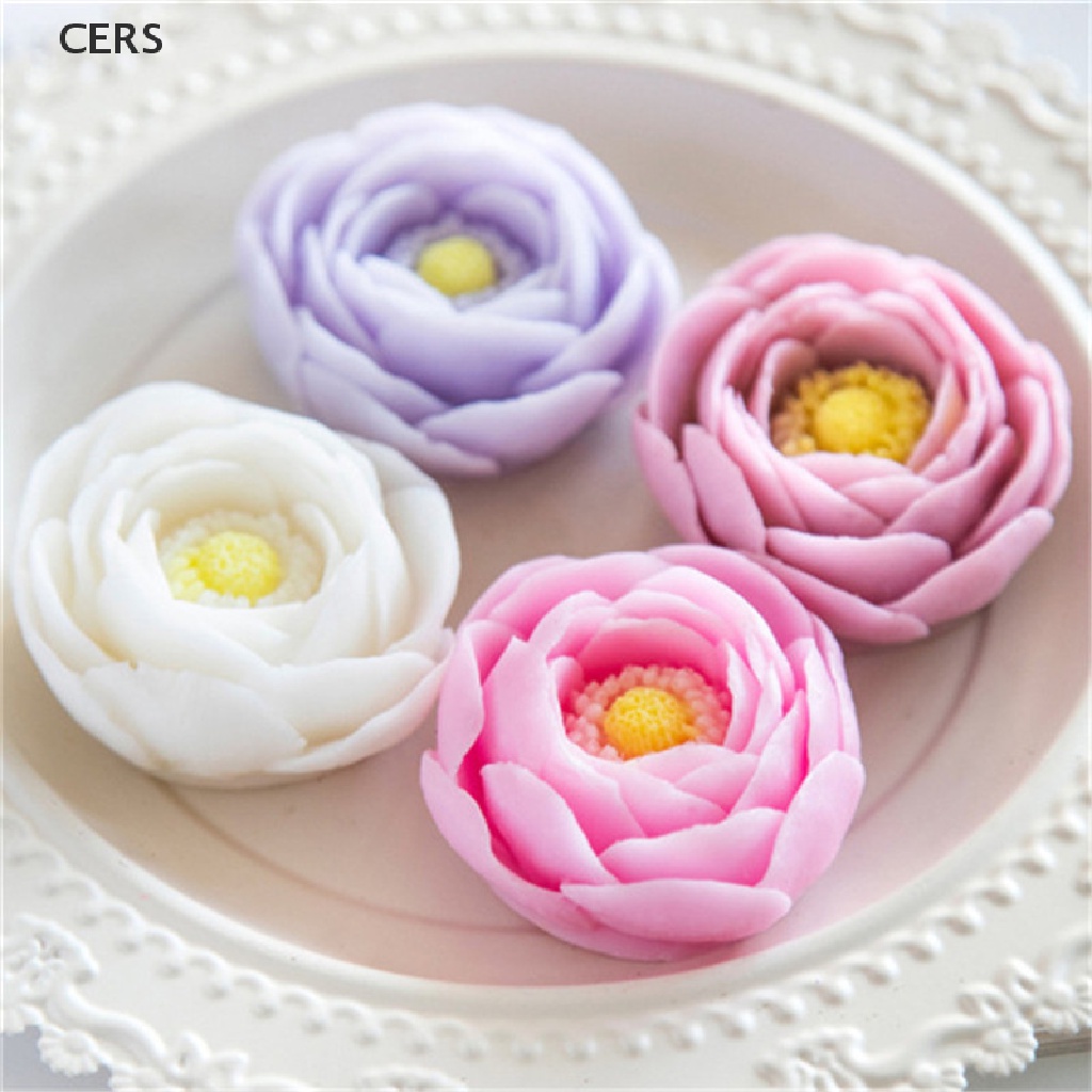 Khuôn Silicone Làm Xà Phòng Hình Hoa Mẫu Đơn