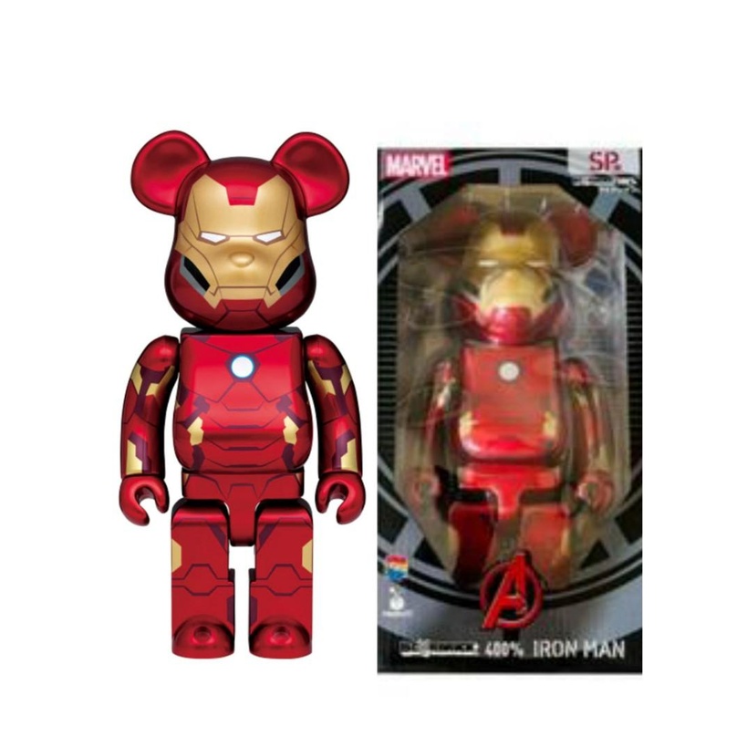 Mô Hình trưng bày Bearbrick x Ironman Happy Lottery (2021 Version)