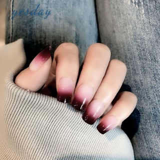 ✨YD❤ 24 Piece Boxed Gradient Long Fake Nails Finished Nail Patch