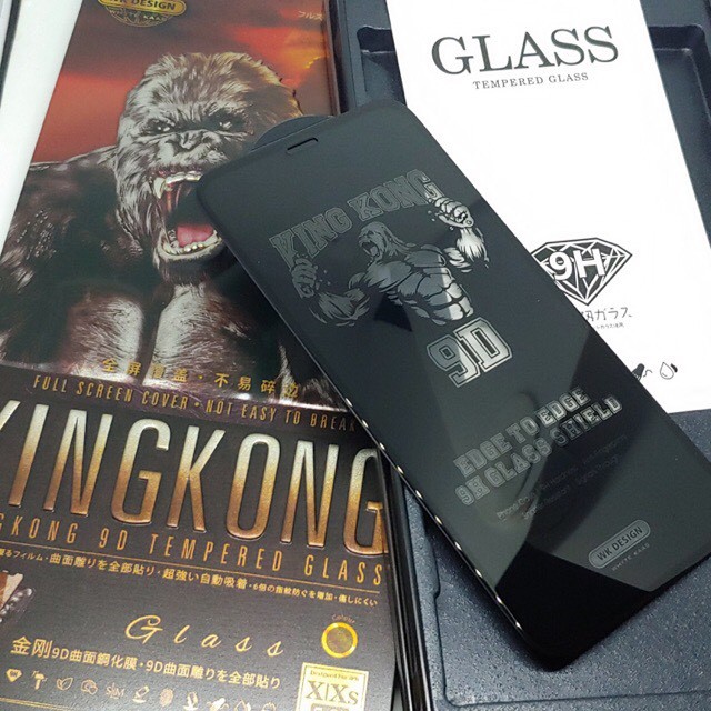 Kính Cường Lực KingKong 9D Trong Suốt Cho iPhone X/XS,XSM-11/11Pro/11PRM- 12/12Pro/12PRM- 13/13Pro/13PRM- iP14, iP15Seri