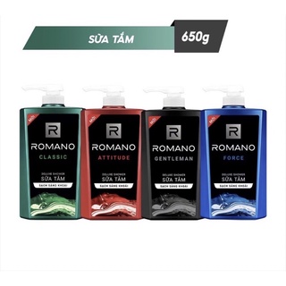 Sữa Tắm Cao cấp Romano 650g/chai