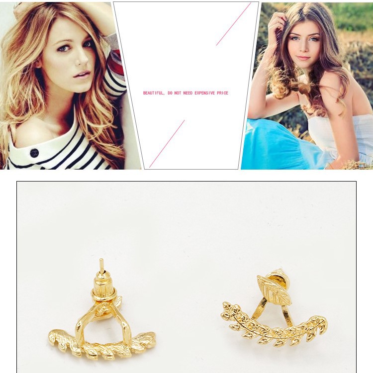 Fashion Korean Style Hanging Leaf Earrings