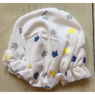 Mũ vải cotton NHÚN BÈO cho bé gái từ 0-6 tháng. Nón sơ sinh cho bé