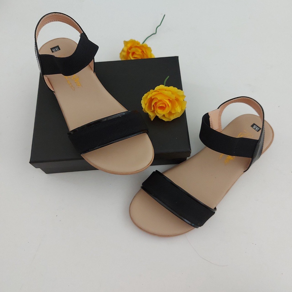 Sandal nữ quai ngang thời trang, dép nữ học sinh HL0001