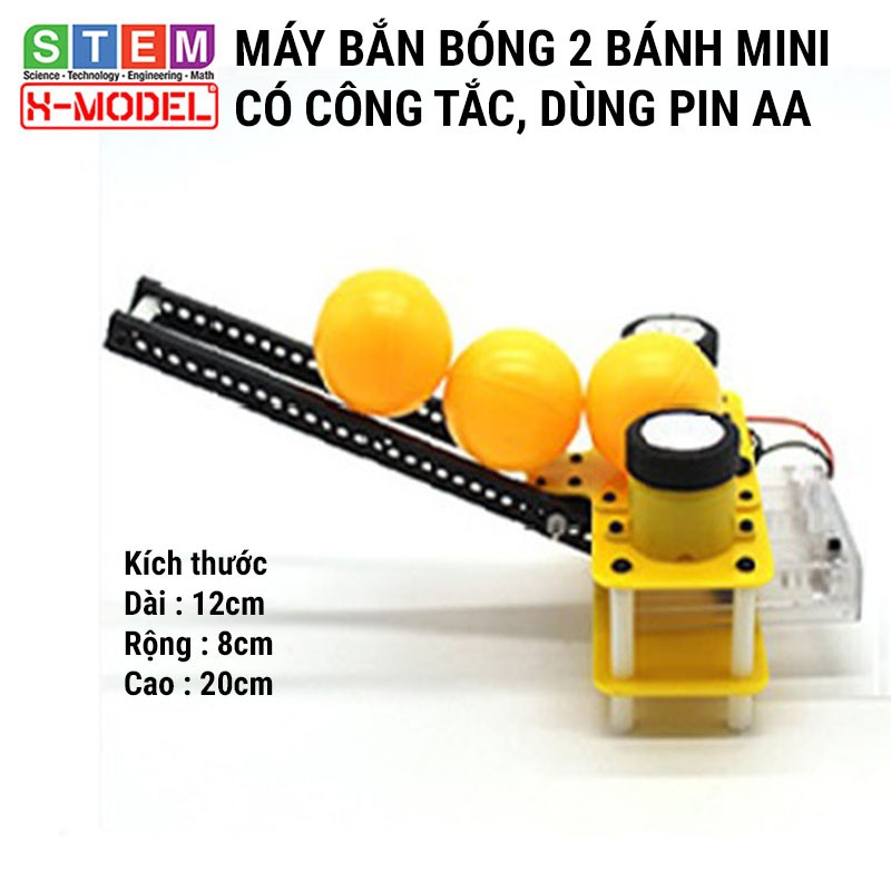 Bộ dụng cụ lắp ráp Máy bắn bóng nhựa mini ST45 cho bé Đồ chơi tự làm DIY| Giáo dục STEM, STEAM