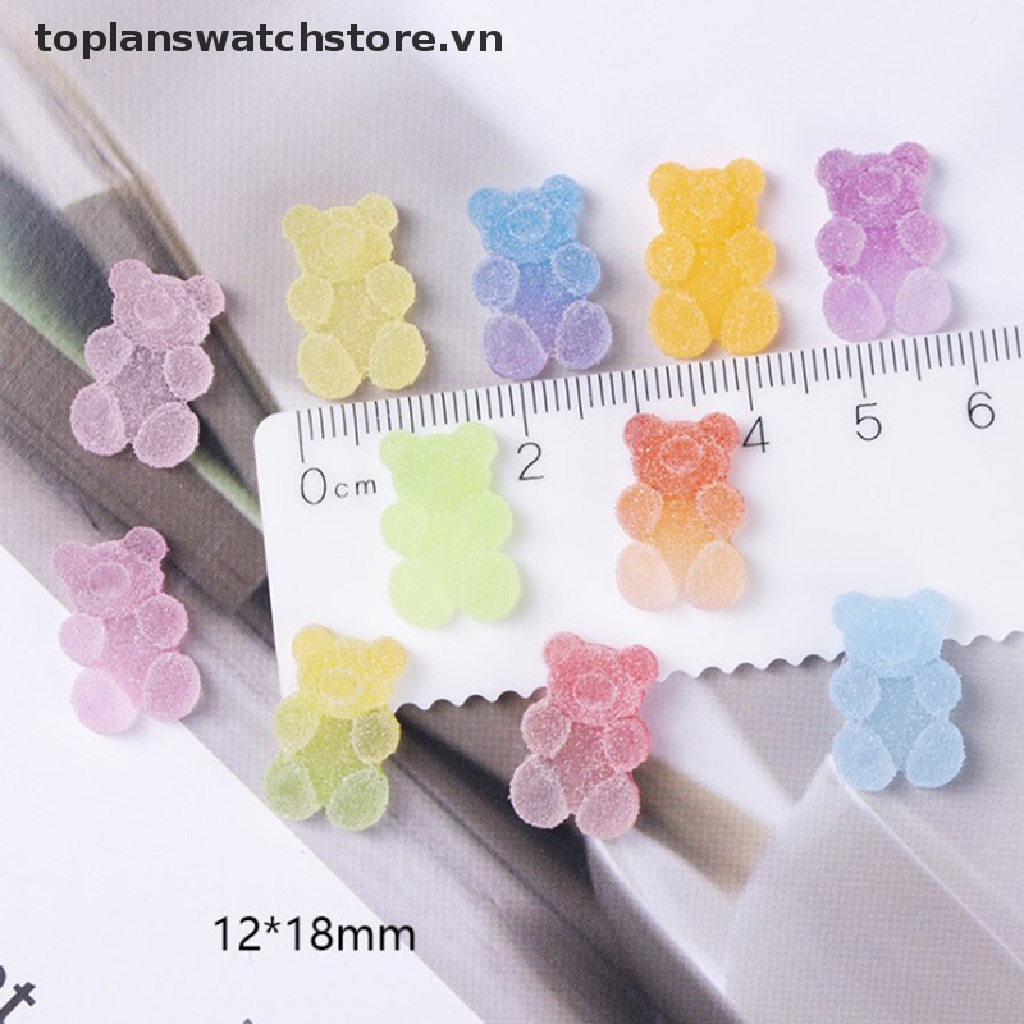 [toplanswatchstore] Set 20 Kẹo / Vòng cổ 18 * 12mm Nhiều Màu Sắc Epoxy Resin Epoxy Resin