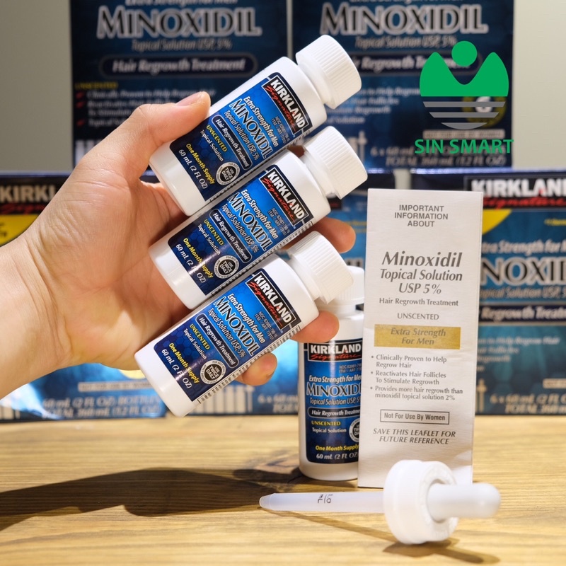 Dung Dịch Minoxidil 5% Kirkland mọc Râu, Tóc Của Mỹ 60ml hàng chính hãng