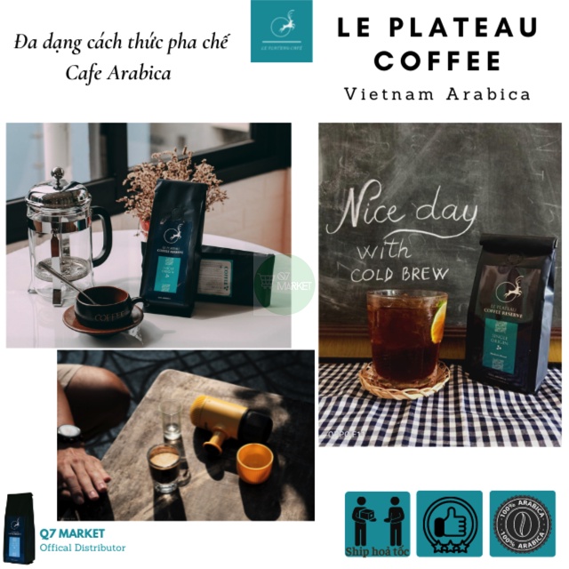 Cà phê ngon arabica nguyên chất rang xay, cafe pha phin, caphe pha máy, cold brew, 250g Le Plateau coffee q7market | BigBuy360 - bigbuy360.vn