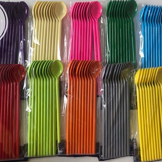 100 muỗng cà phê, sinh tố, trà sữa thìa dài 21cm R-M36 - long spoon