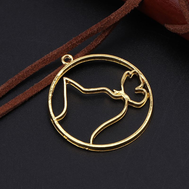 Set 6 dây chuyền kim loại mạ vàng hình mèo dễ thương