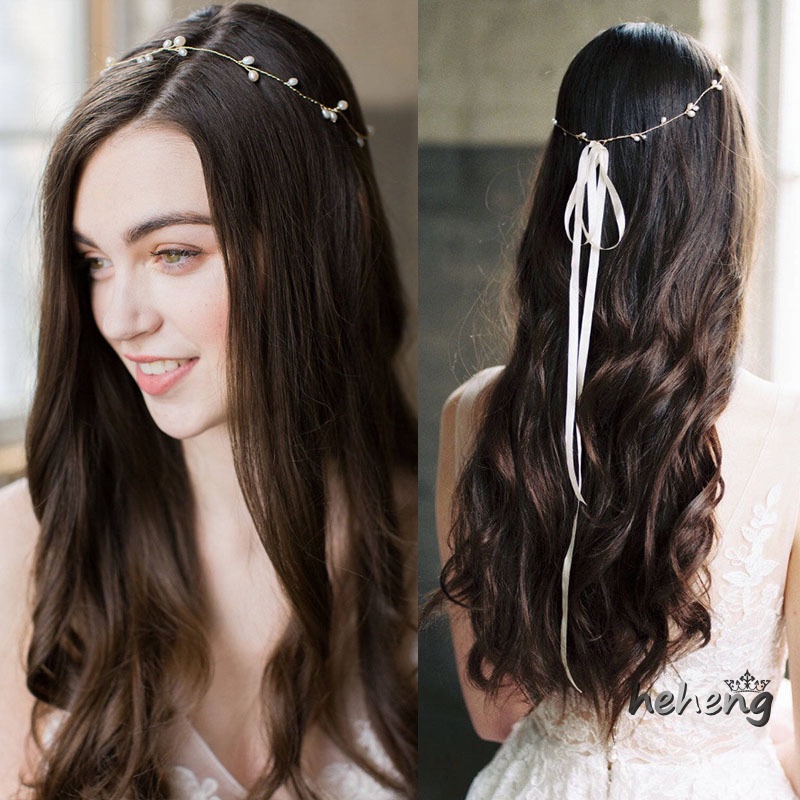 Dây Cài Tóc Đính Ngọc Trai Nhân Tạo Kiểu Dáng Lãng Mạn