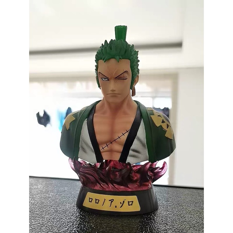 Mô hình tượng bán thân Zoro Wano CÓ đèn điều khiển 16cm