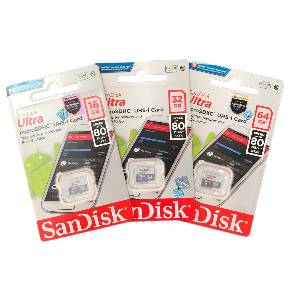 Thẻ Nhớ Sandisk Ultra Microsd 16gb 32gb 64gb | BigBuy360 - bigbuy360.vn