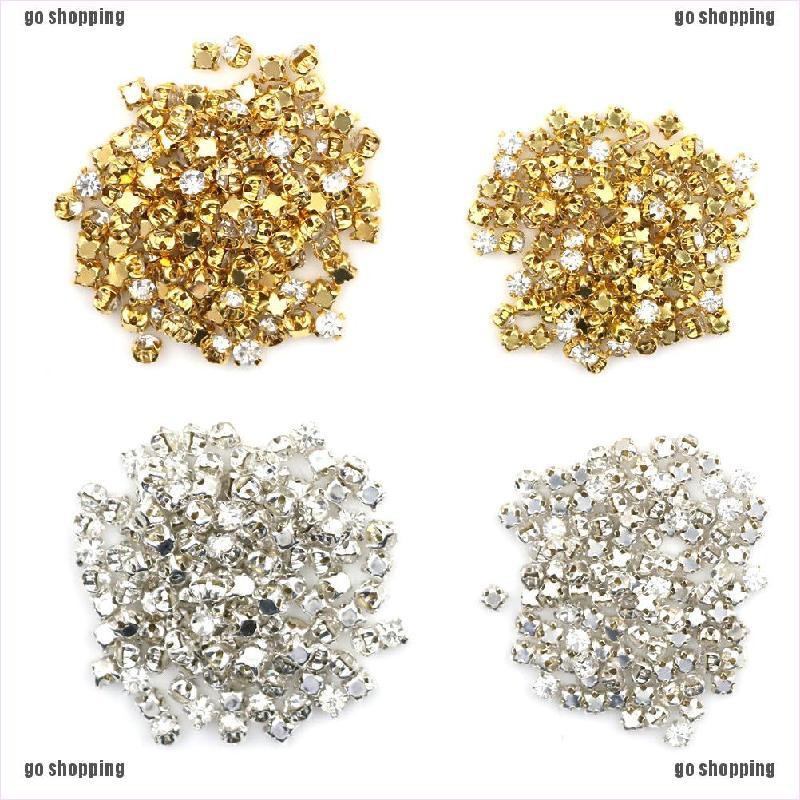 {go shopping}100pcs Mini Doll Crystal Rhinestone Rhinestones DIY Garment Sewing Clothes Accessories