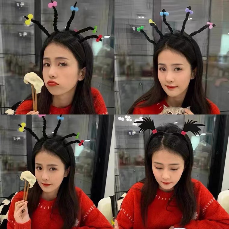 Băng Đô Cài Tóc Hình Phù Thủy Màu Đen Dễ Thương