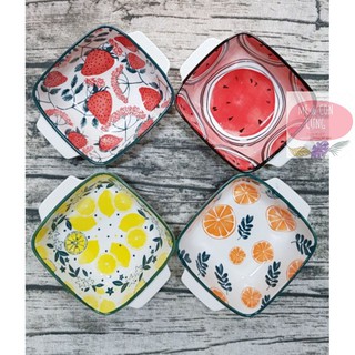 Bát sứ 💕FREESHIP💕 vuông TRÁI CÂY có tay cầm