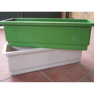 [RẺ] Combo 10 chậu nhựa chữ nhật trồng hoa cây cảnh dài 48 cm chất lượng tốt.