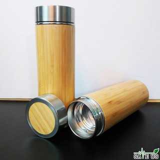 Bình giữ nhiệt vỏ tre ruột inox cao cấp