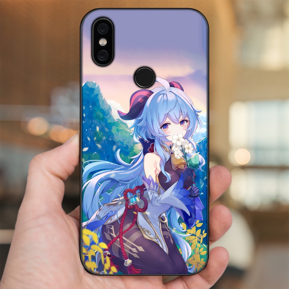 Ốp lưng Xiaomi Mi A2, Redmi 6X viền đen in hình Ganyu Genshin Impact