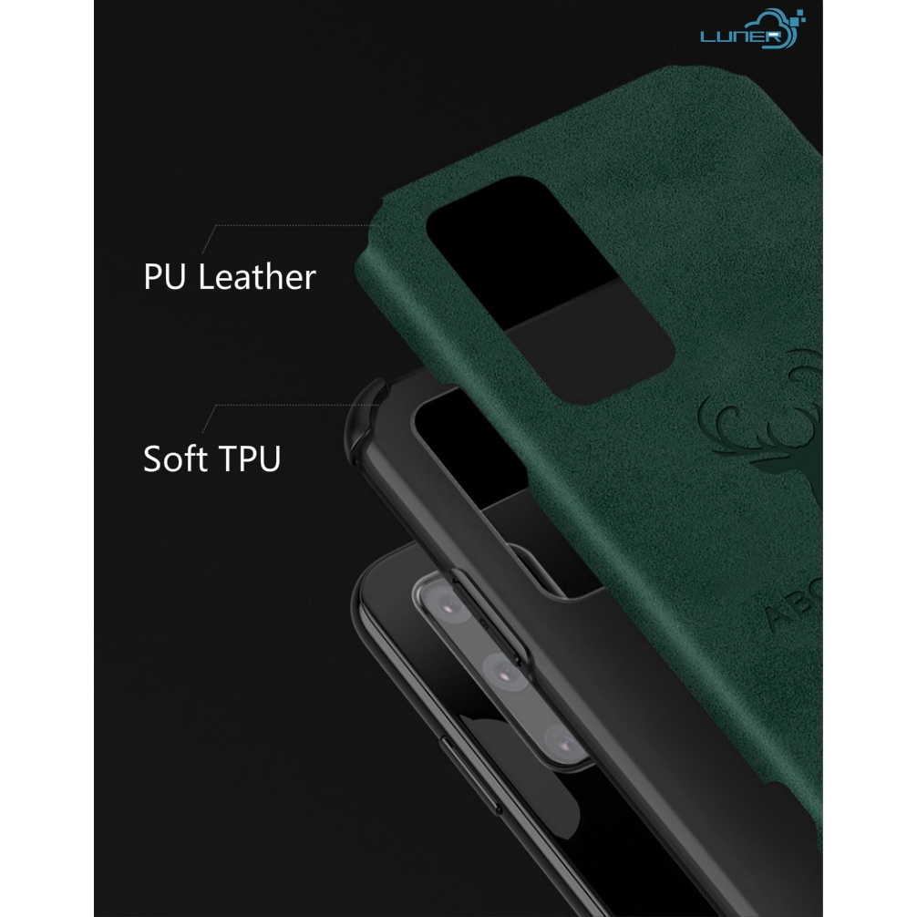 Ốp lưng silicone TPU phối da hình con hươu cho Huawei P20 P30 P40 Pro P30 P40 Lite P40ProPlus P20Pro P30Pro P40Pro