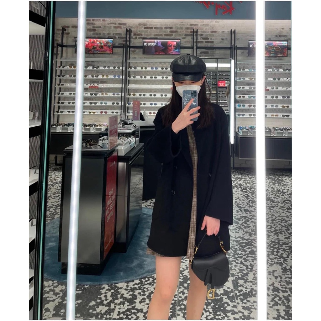 Túi Xách __DI.OR SAD..DLE Size 19Cm Màu Đen