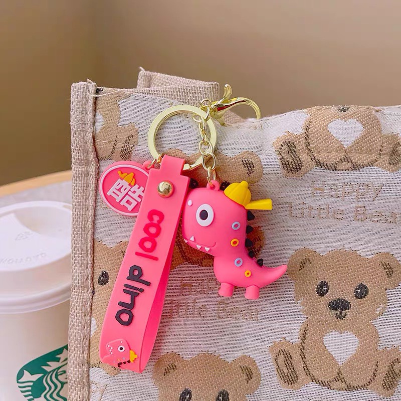 Móc khóa khủng long mẫu mới , đa năng treo balo móc khoá