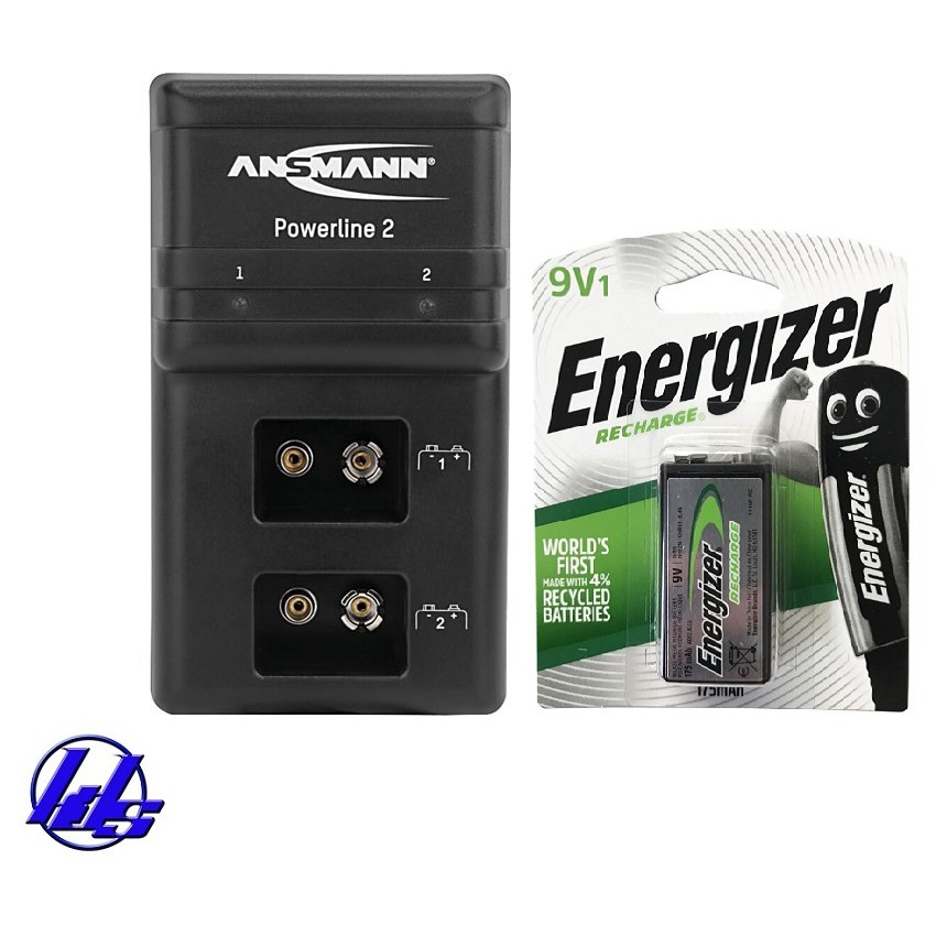 Bộ sạc pin 9V ANSMANN POWERLINE 2