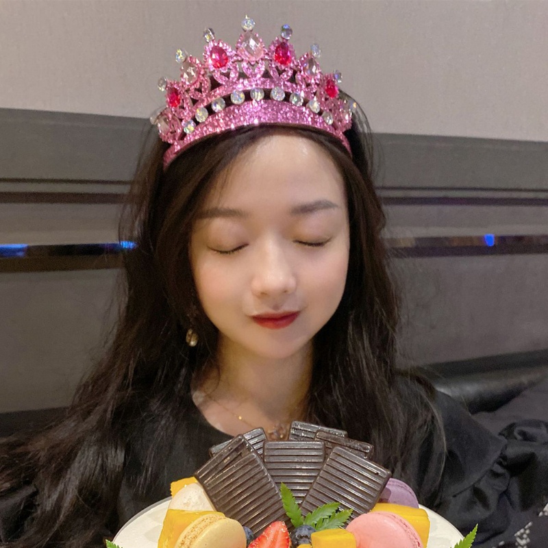 Vương Miện Cài Tóc Đính Đá Pha Lê Lấp Lánh Thời Trang Cho Nữ