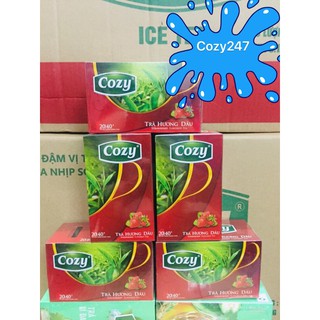 Trà Cozy Hương DÂU túi lọc hộp 20 gói