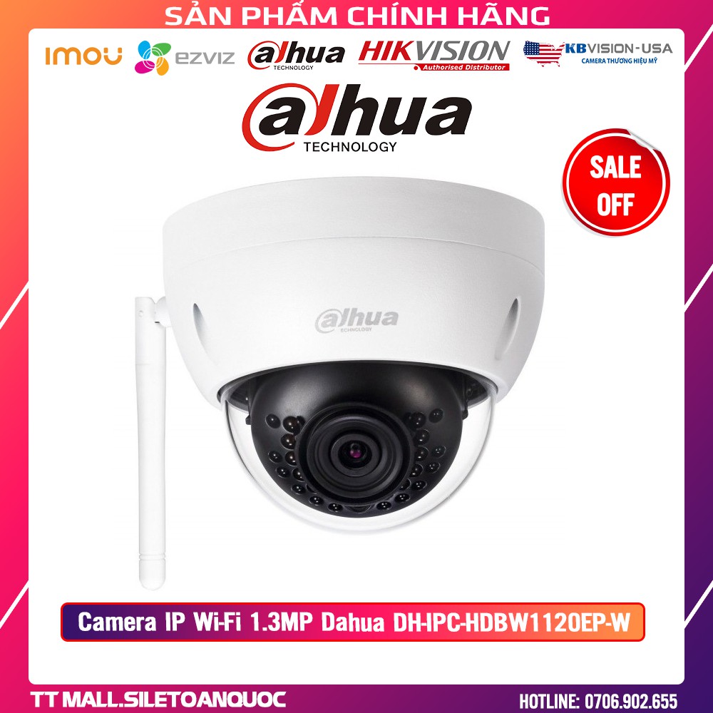 Camera IP Wi-Fi 1.3MP Dahua DH-IPC-HDBW1120EP-W