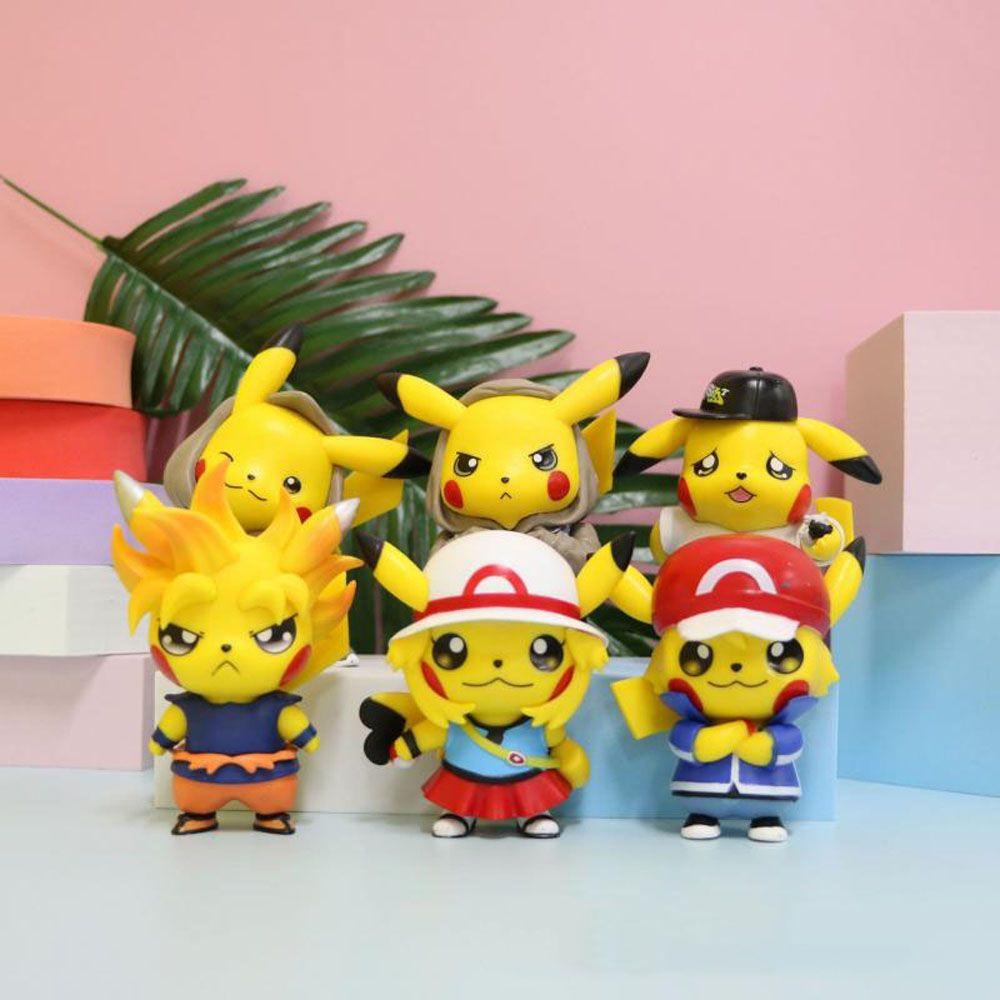 Mô Hình Pikachu Mặc Quần Áo Dễ Thương