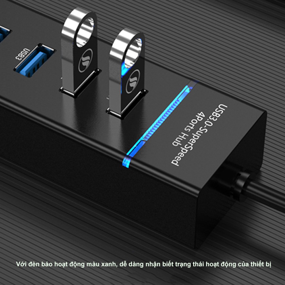 Bộ chuyển đổi usb 3.0 đa năng 4 ports hub - Hub usb 3.0 4 port tốc độ cao