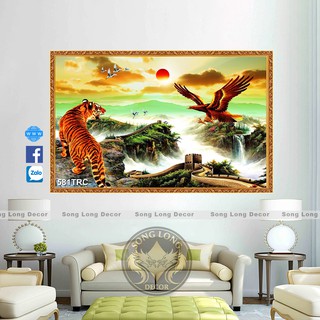 TRANH DÁN TƯỜNG 3D ANH HÙNG TƯỜNG NGỘ, TRANH DÁN TƯỜNG CON HỔ - TRANH CON CỌP - TRANH ĐẠI BÀNG