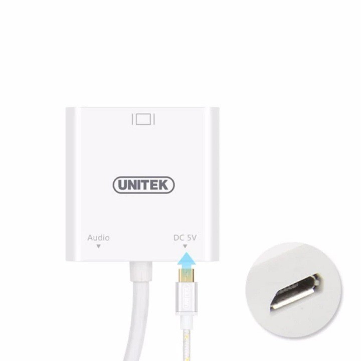 Cáp chuyển đổi Micro HDMI sang VGA Unitek Y-5322 - Cable Micro HDMI to VGA - Unitek 5322