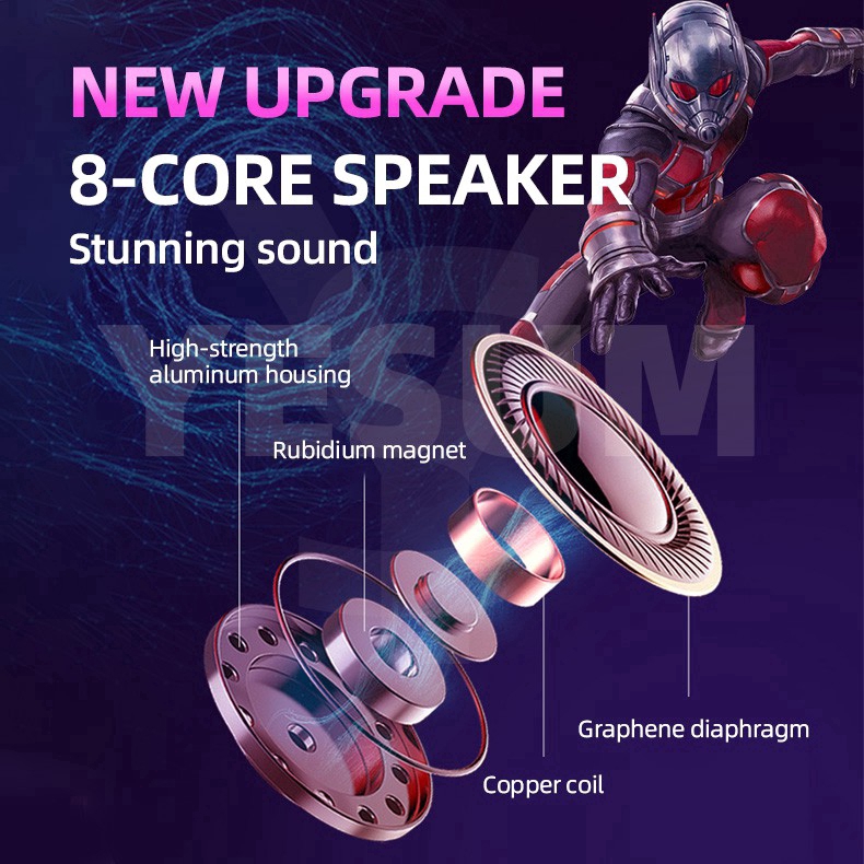 【COD】Bluetooth 5.0 TWS Waterproof Headset IPX7 Marvel Avengers for Vivo/Huawei/Xiaomi/Iphone