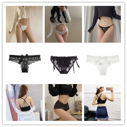 Áo Ngực Thể Thao Lưng Thấp Phối Ren Màu Trắng Đen Đính Nơ Thời Trang Quyến Rũ Cho Nữ