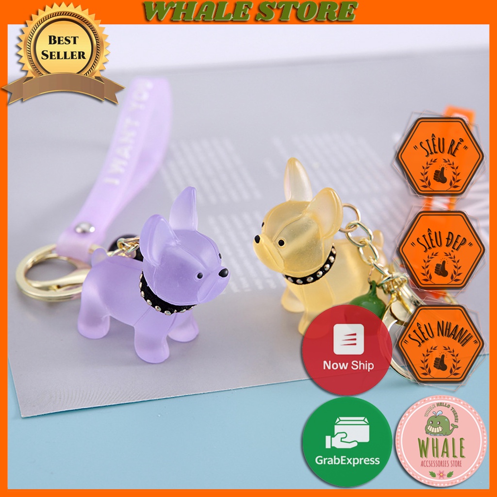 [Giảm 30% Nhập Mã WHALE3005] Móc Khoá Chó Bull Dễ Thương Móc Khoá Hàn Quốc Hot Trend Keychain Whale Store - WSTMK1601