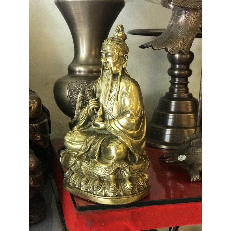 Tượng thái thượng lão quân bằng đồng cao 25cm