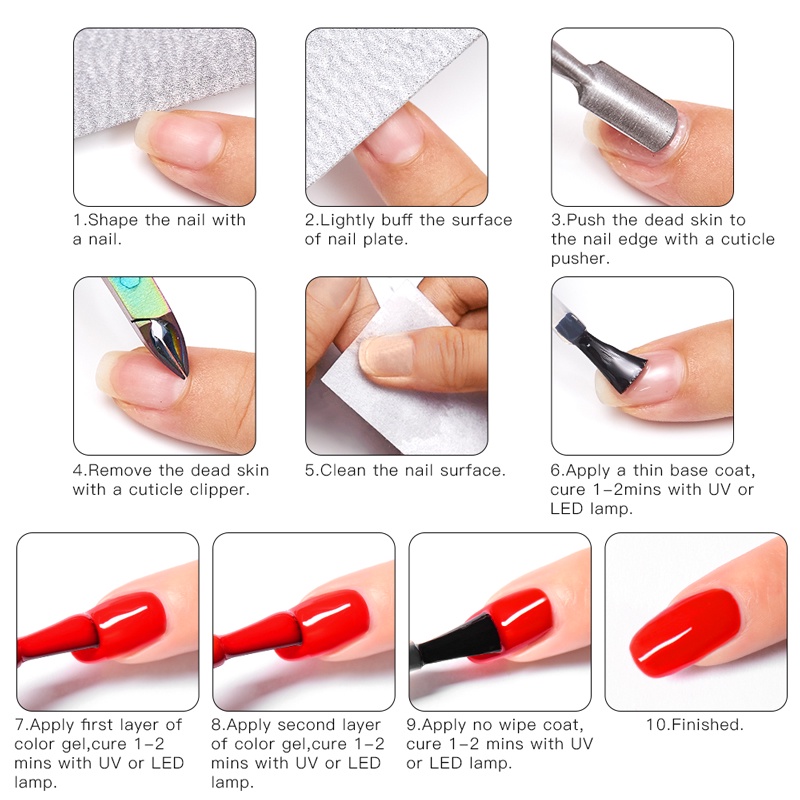 Gel sơn móng tay MTSSII dạng lột bán vĩnh viễn sấy khô đèn UV LED chuyên dụng 6ml