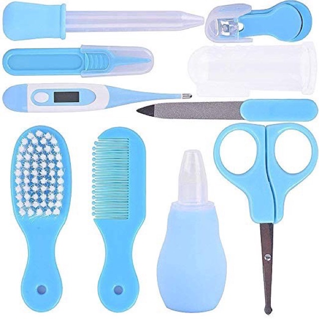 Bộ Cắt Móng Tay,dụng cụ lấy ráy tai Cho Bé Sơ Sinh Bao Gồm 10 món Tiện Dụng
