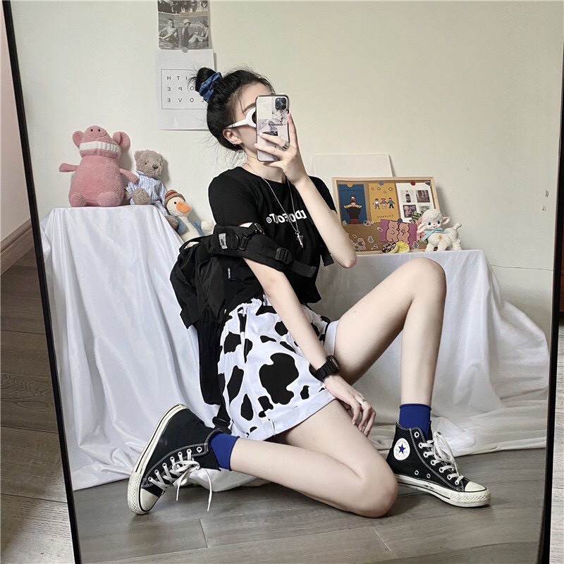  Quần đùi nữ bò sữa, quần ngủ bò sữa Coca Unisexstore chất cotton thoáng mát QD01 | BigBuy360 - bigbuy360.vn