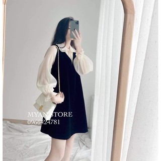 <Freeship> Set áo tơ đũi + váy