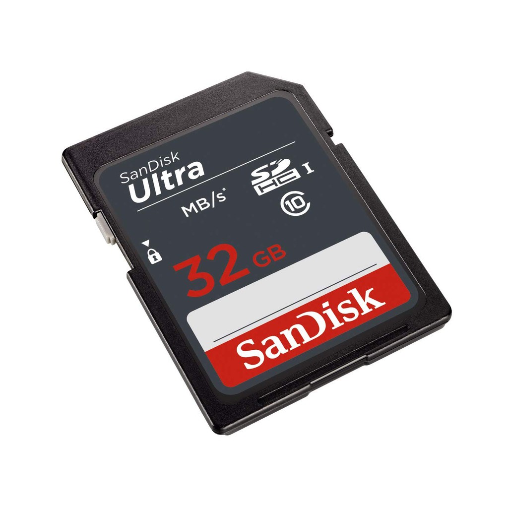 Thẻ nhớ SDHC Sandisk Ultra 32GB upto 100MB/s UHS-I (dành cho máy ảnh) - Hãng phân phối chính thức