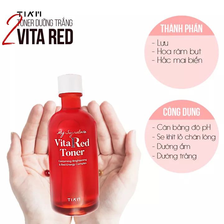 Nước Hoa Hồng Tia'm My Signature Vita Red Toner 130ml