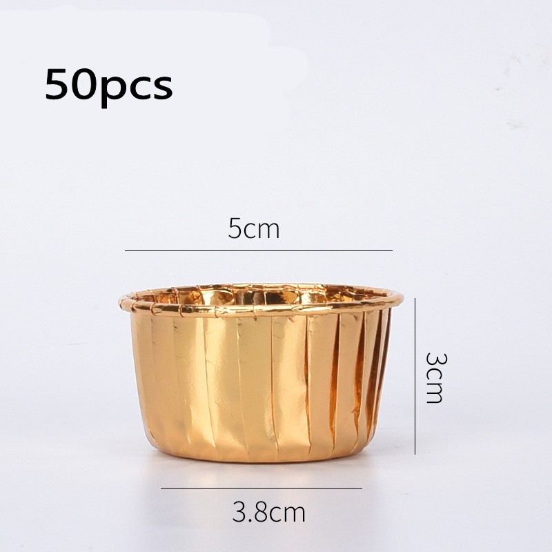 Set 50 Cốc Lá Nhôm Làm Bánh Cupcake / Muffin Trang Trí Tiệc Cưới / Sinh Nhật