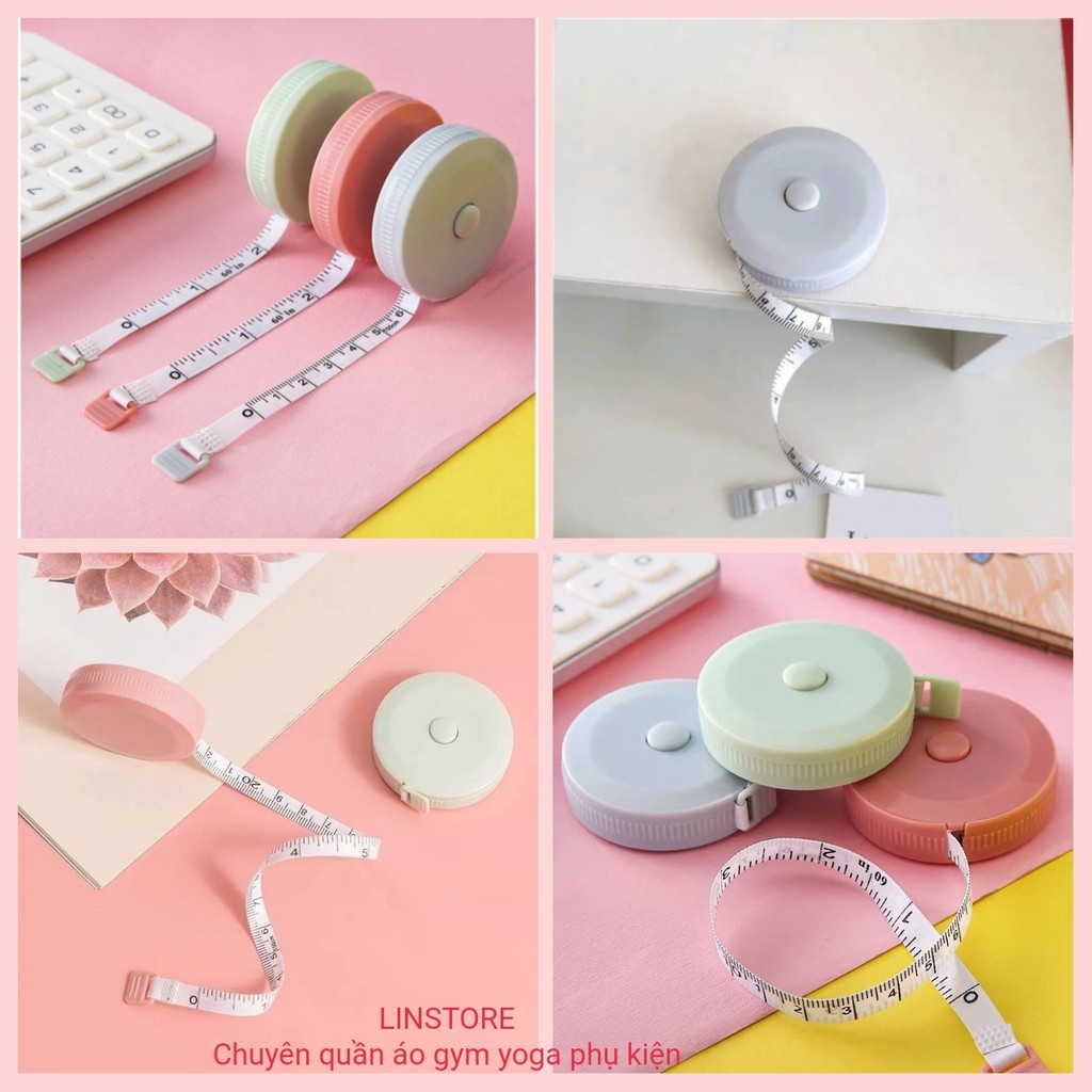 LINSTORE - Thước Dây Cuộn MINI Màu Pastel Tiện Lợi, Nhỏ Xinh