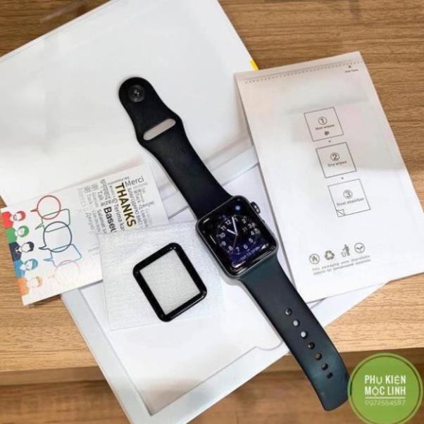 ⚡KÍNH CƯỜNG LỰC CHÍNH HÃNG APPLE WATCH BASEUS ⚡ FULL MÀN 4D SERIES 1 2 3 4 5 SIZE 38 40 42 44 mm