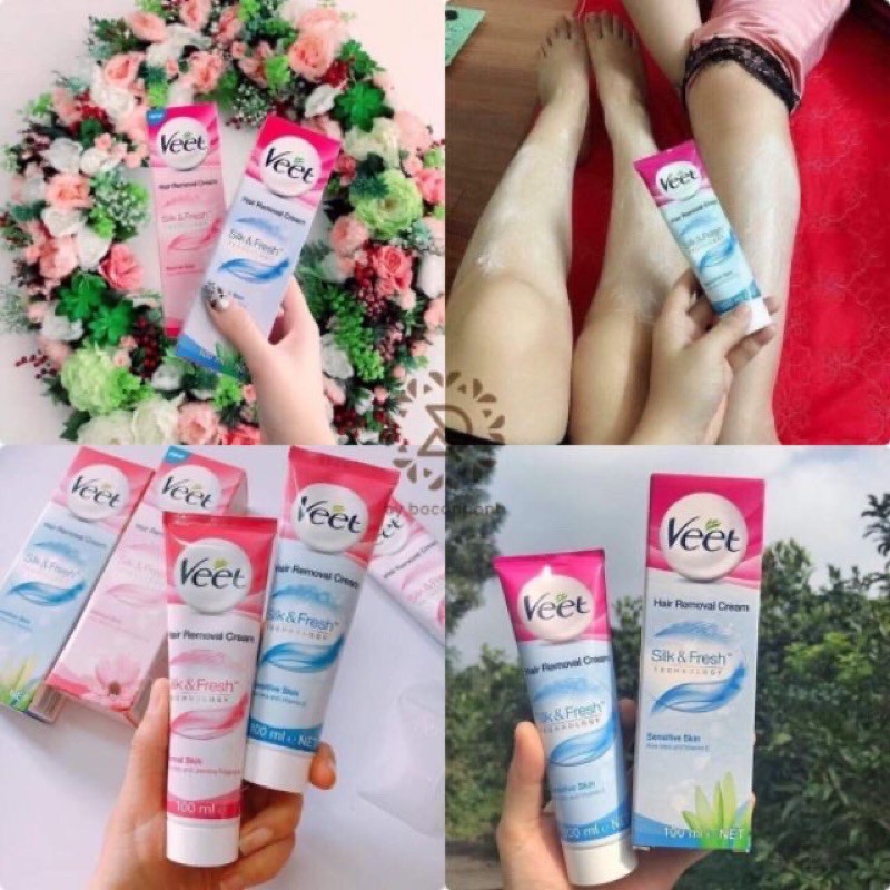 Kem Tẩy Lông VEET Silk & Fresh Sensitive Tuýp 25g/50g [Giá gốc]