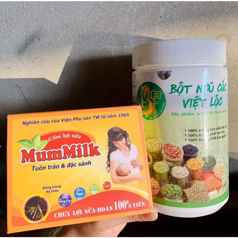 Cốm lợi sữa mummilk cho mẹ