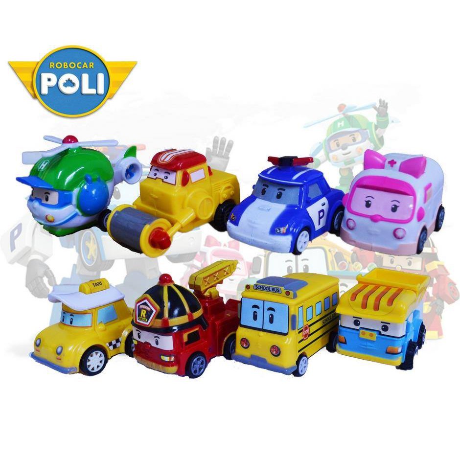 Set 8 Đồ Chơi Robocar Poli Mini (Có Video Thật)